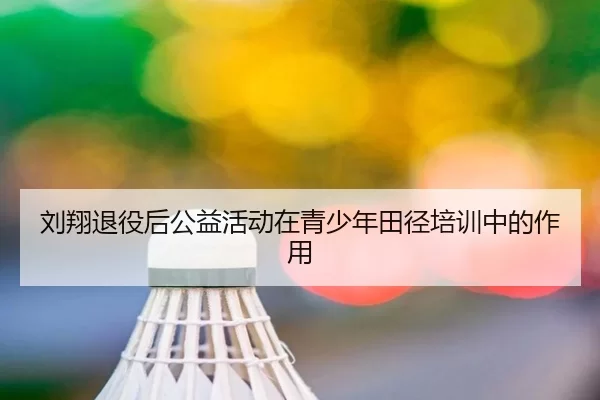 刘翔退役后公益活动在青少年田径培训中的作用